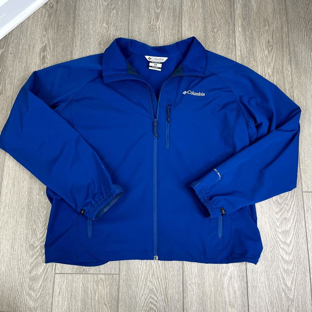 Columbia Sports Interchange Blue Shell Jacket Omni-Sheild Size XL